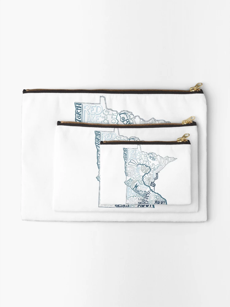 Thumbnail 2 of 4, Zipper Pouch, Minnesota Rivers designed and sold by PasqueStudio.