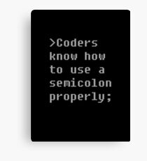 Programming Syntax Canvas Print