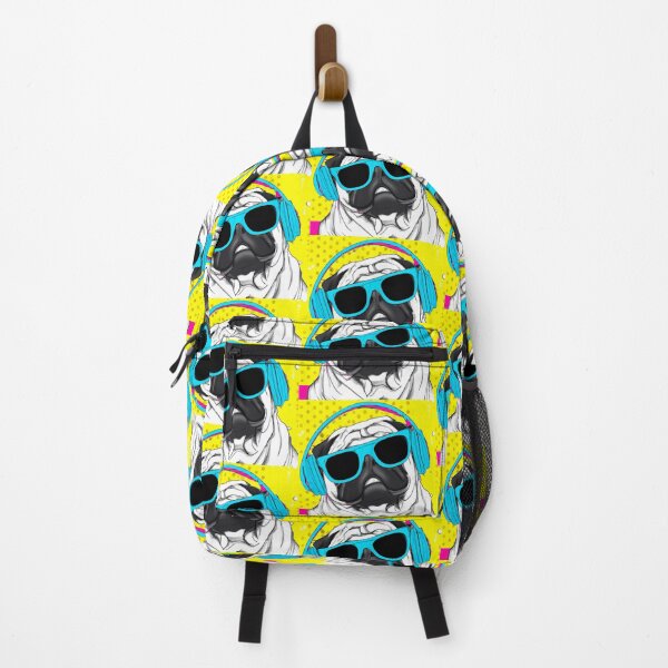 Item preview, Pug Lichtenstein wearing sunglasses listening to headphones designed and sold by RedBluffTraders.