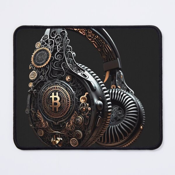 Item preview, Modernized and technological headband headphones with Bitcoin logo: Immerse yourself in revolutionary sound. designed and sold by Jhuvel.