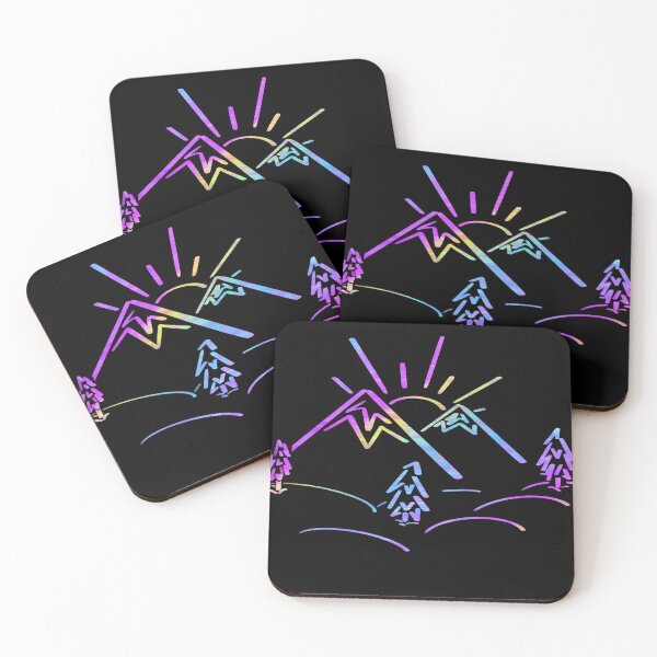 Item preview, Abstract Mountain range Sunrise  designed and sold by KitKattyDesigns.