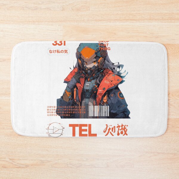 Item preview, orange cyberpunk anime girl designed and sold by karpuz-design.