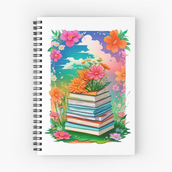 Item preview, Floral stack of books, scenery designed and sold by craftytraci.