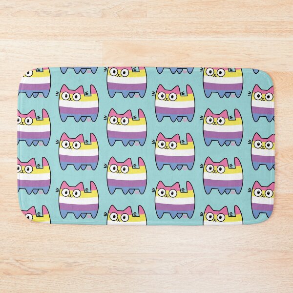 Item preview, Bigender Pride Cat (new version) designed and sold by SamHoweMeow.