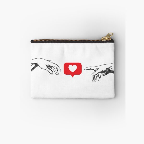 Item preview, Adam and God hands with a like symbol in a modern collage style. Human and heart sign designed and sold by Viktoriia.