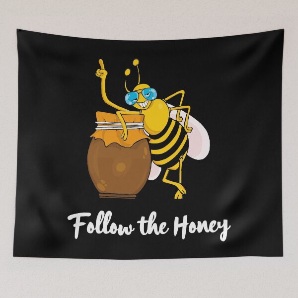 Item preview, Follow the honey (cartoon style, for dark background) designed and sold by Jeeb-Arts.