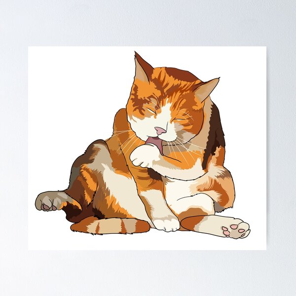 Item preview, Toby the red cat having a shower designed and sold by MissPinzi.