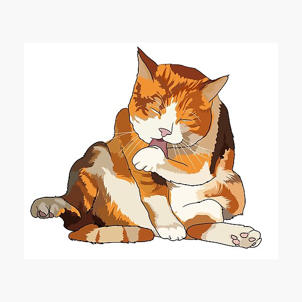 Item preview, Toby the red cat having a shower designed and sold by MissPinzi.