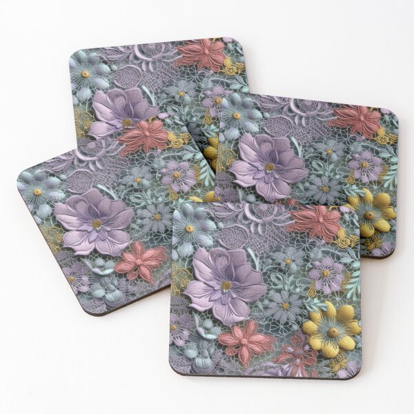 Item preview, Vintage Purple Floral Lace designed and sold by MGdezigns.