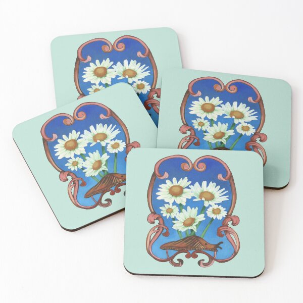 Item preview, Land slug and daisies designed and sold by KnowingWonder.