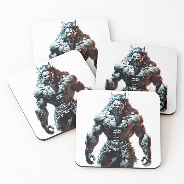 Item preview, Muscular Red-Eyed Warrior Beast: The Embodiment of Strength and Determination designed and sold by Jhuvel.