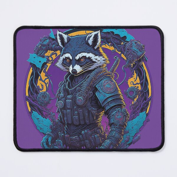 Item preview, Cyberpunk raccoon - master of the machine weave designed and sold by Minpadesign.