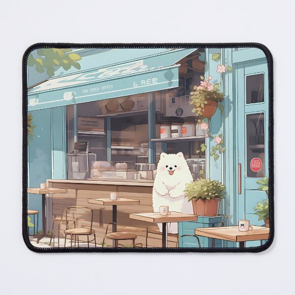 Item preview, The Canine Barista: Art and Coffee Meet in a Charming Coffee Shop designed and sold by InsaneLEDP.