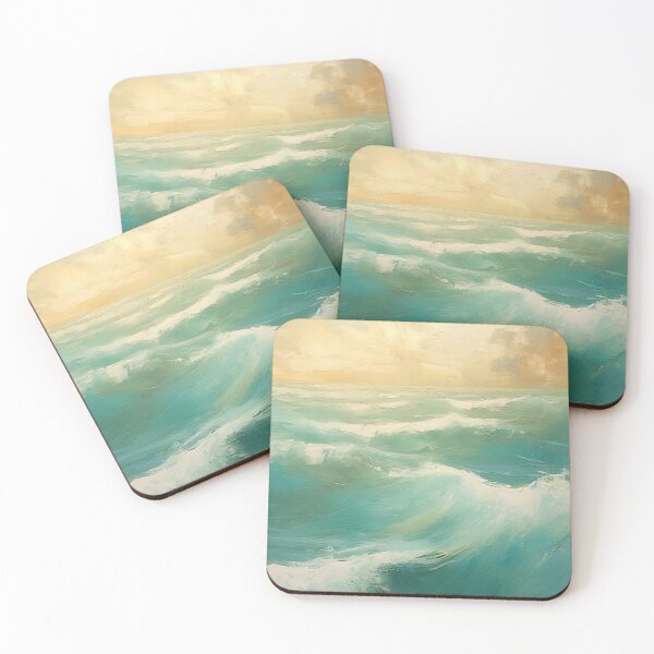 Item preview, Tranquil Abstract Ocean Art - Soothing Sea Blues and Teals designed and sold by GaiaSkyeDesign.