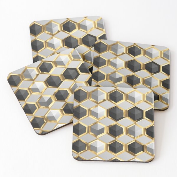 Item preview, golden hexagons designed and sold by D3R9.