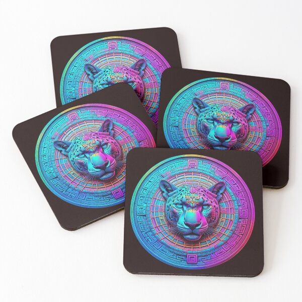 Item preview, Neon Mayan Jaguar  designed and sold by KokomoDesigns.