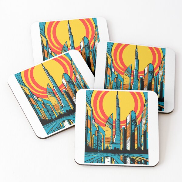 Item preview, Pop Art Burj Khalifa Graphic Tee | Vibrant Dubai Landmark Vector Design designed and sold by FamMeetsWorld.