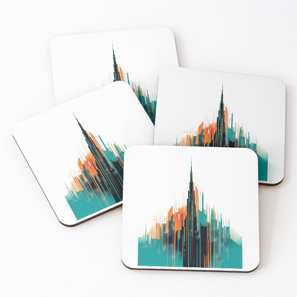 Item preview, Abstract Expressionist Burj Khalifa T-Shirt | Artistic Dubai Landmark Vector Design designed and sold by FamMeetsWorld.