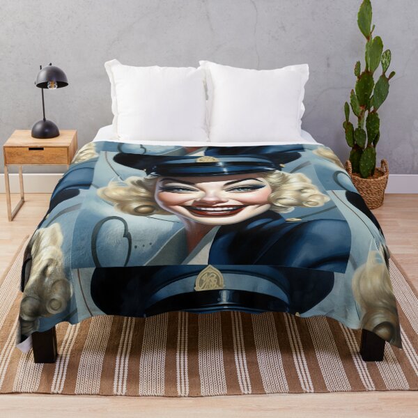 Item preview, The futuristic retro Police Woman of your dreams, pin up, retro smiling beautiful officer designed and sold by GueloStudio.