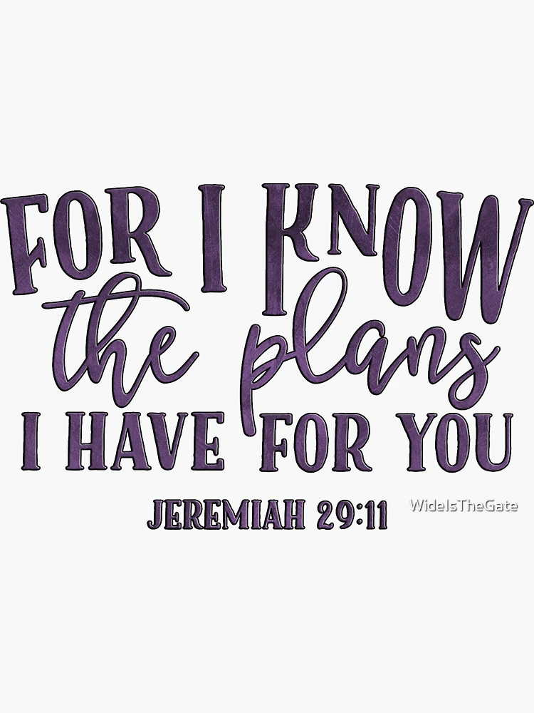 The Plans Lilac Purple Stainless Steel Water Bottle - Jeremiah 29:11