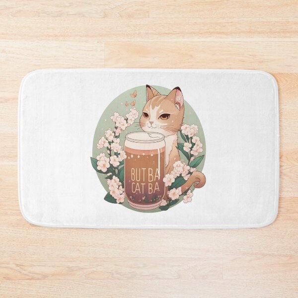 Item preview, Kawaii Cat Bubble Tea Sakura Flowers  designed and sold by BetOova.