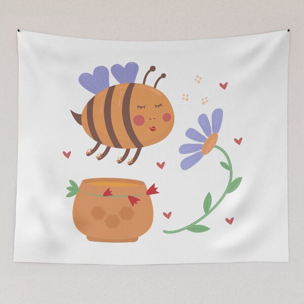 Item preview, Bee, flower and honey designed and sold by OM-lova.