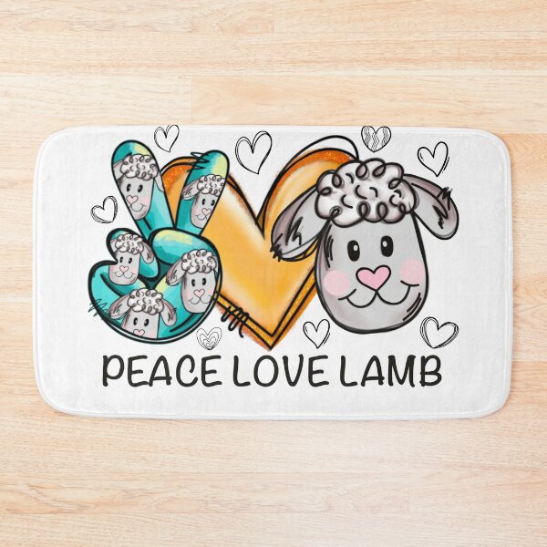 Item preview, Peace Love Lamb Ornament Cute designed and sold by Magnuna.