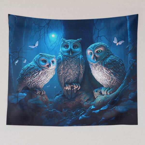 Item preview, Beautiful Group of Glowing Owls designed and sold by MasartDesigns.