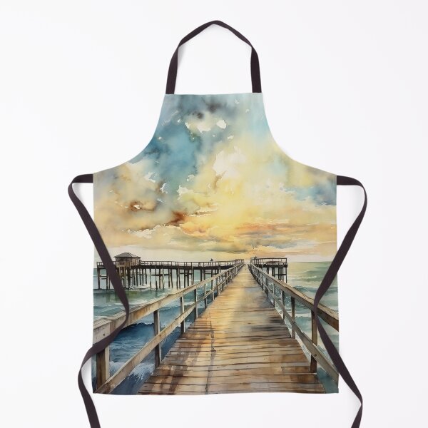 Item preview, Pier at the Ocean, Watercolor Style designed and sold by Amy Olsen.