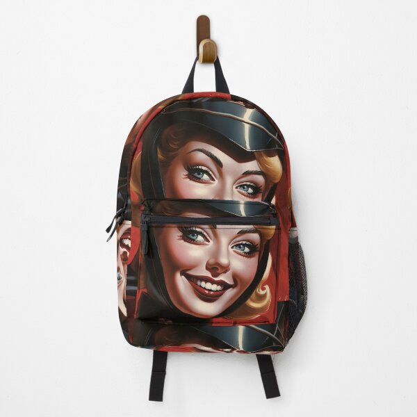 Item preview, The futuristic retro Police Woman of your dreams, pin up, retro smiling beautiful officer designed and sold by GueloStudio.