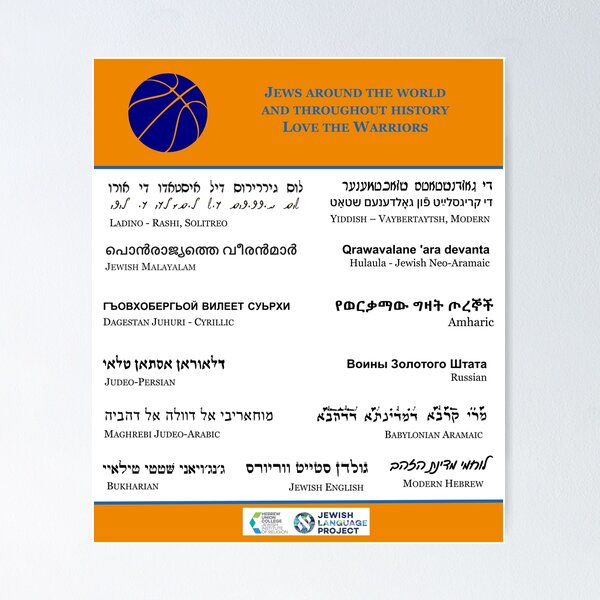 Item preview, NorCal Basketball in Jewish Languages designed and sold by Jewish Language Project.