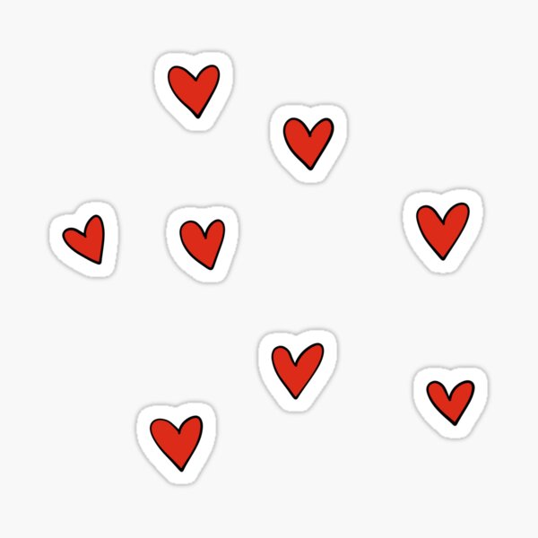 Hearts Stickers for Sale