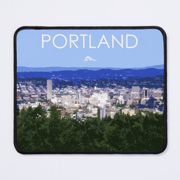 Item preview, Mount Hood, Portland, Oregon, City, Skyline, USA, Travel Print designed and sold by summattodraw.