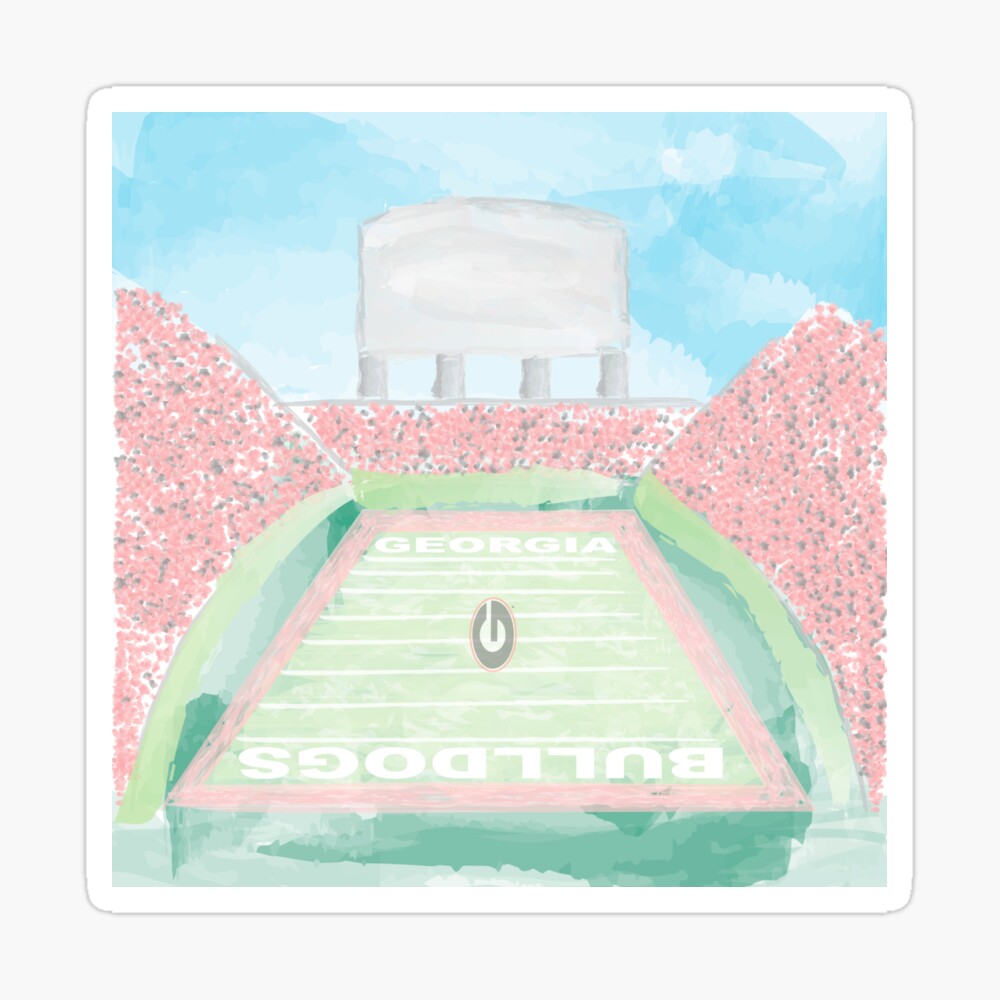 UGA Sanford Stadium Watercolor Photographic Print