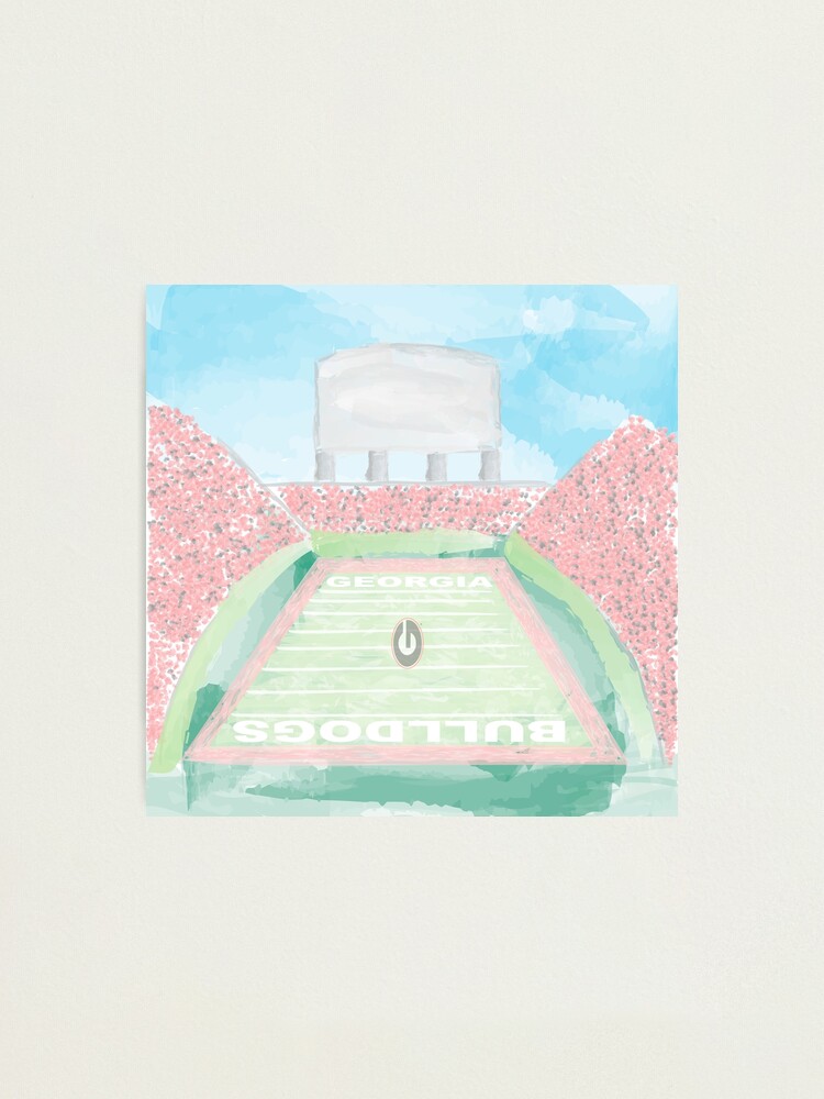 UGA Sanford Stadium Watercolor Photographic Print