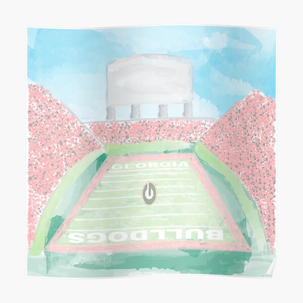 UGA Sanford Stadium Watercolor Poster