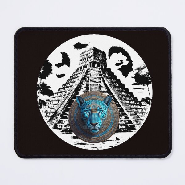 Item preview, "Mystical Encounters: Mayan Jaguar at the Temple" designed and sold by KokomoDesigns.