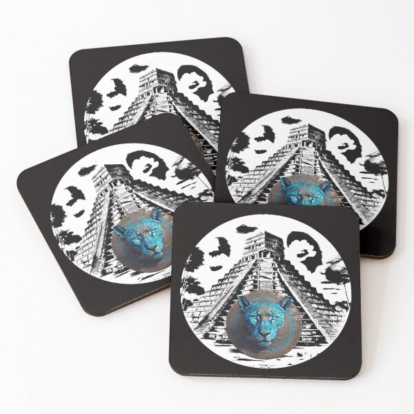 Item preview, "Mystical Encounters: Mayan Jaguar at the Temple" designed and sold by KokomoDesigns.