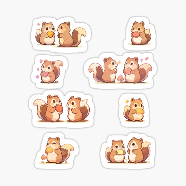 Squirrel Acorn Tiny Stickers – Allport Editions