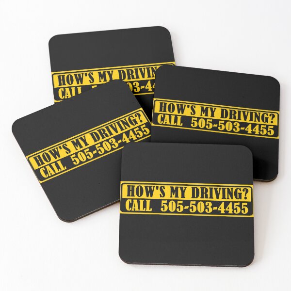 Item preview, Better Call Saul How's My Driving Prank Call Number designed and sold by PawsAndCoffeeCo.