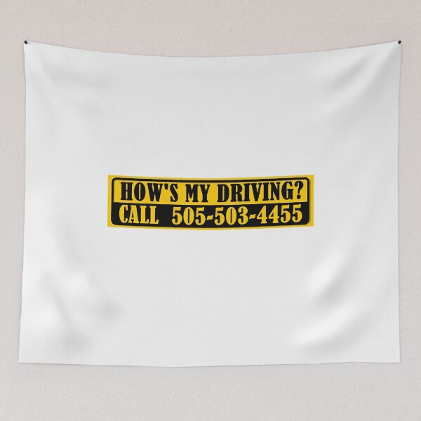 Item preview, Better Call Saul How's My Driving Prank Call Number designed and sold by PawsAndCoffeeCo.