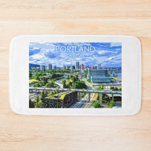 Item preview, Portland, Oregon, City, Skyline, USA, Travel Print designed and sold by summattodraw.