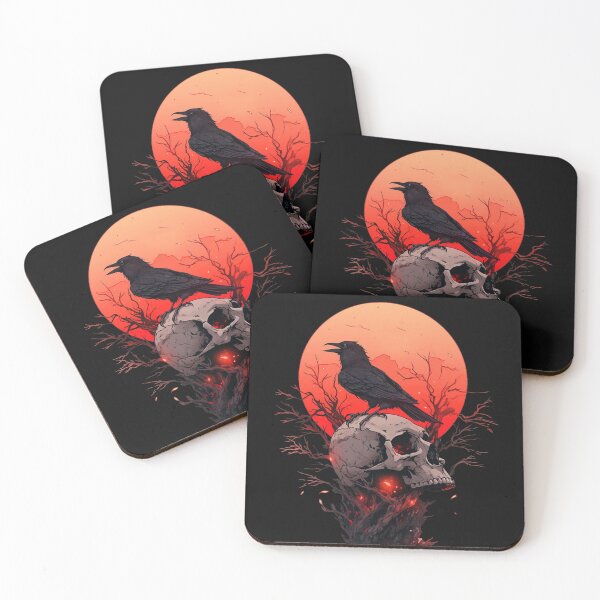 Item preview, Crow and Skull - Halloween Design designed and sold by TNOYC.