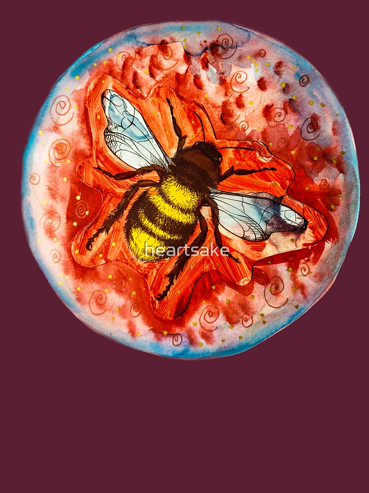 Thumbnail 7 of 7, Classic T-Shirt, Bee Painting designed and sold by heartsake.
