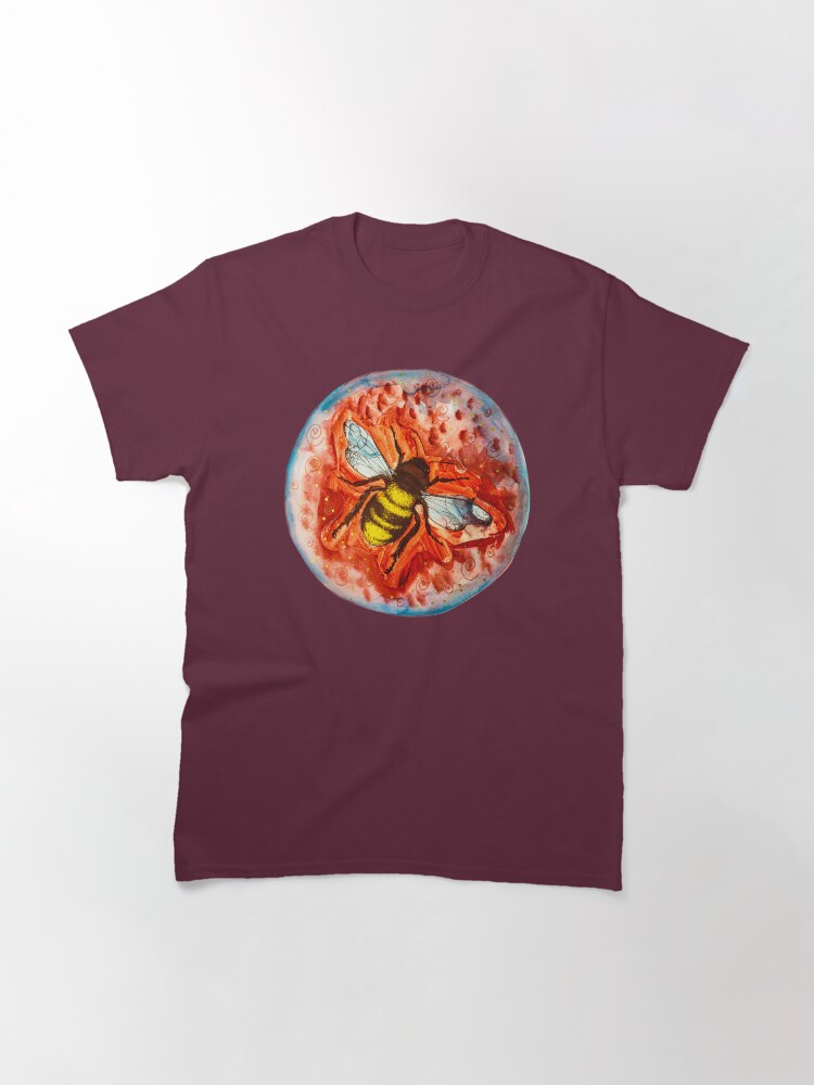 Thumbnail 2 of 7, Classic T-Shirt, Bee Painting designed and sold by heartsake.