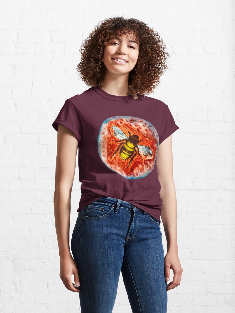 Thumbnail 4 of 7, Classic T-Shirt, Bee Painting designed and sold by heartsake.