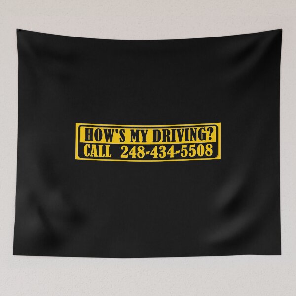 Item preview, Rickroll How's My Driving Prank Call Number, "Never Gonna Give You Up" designed and sold by PawsAndCoffeeCo.