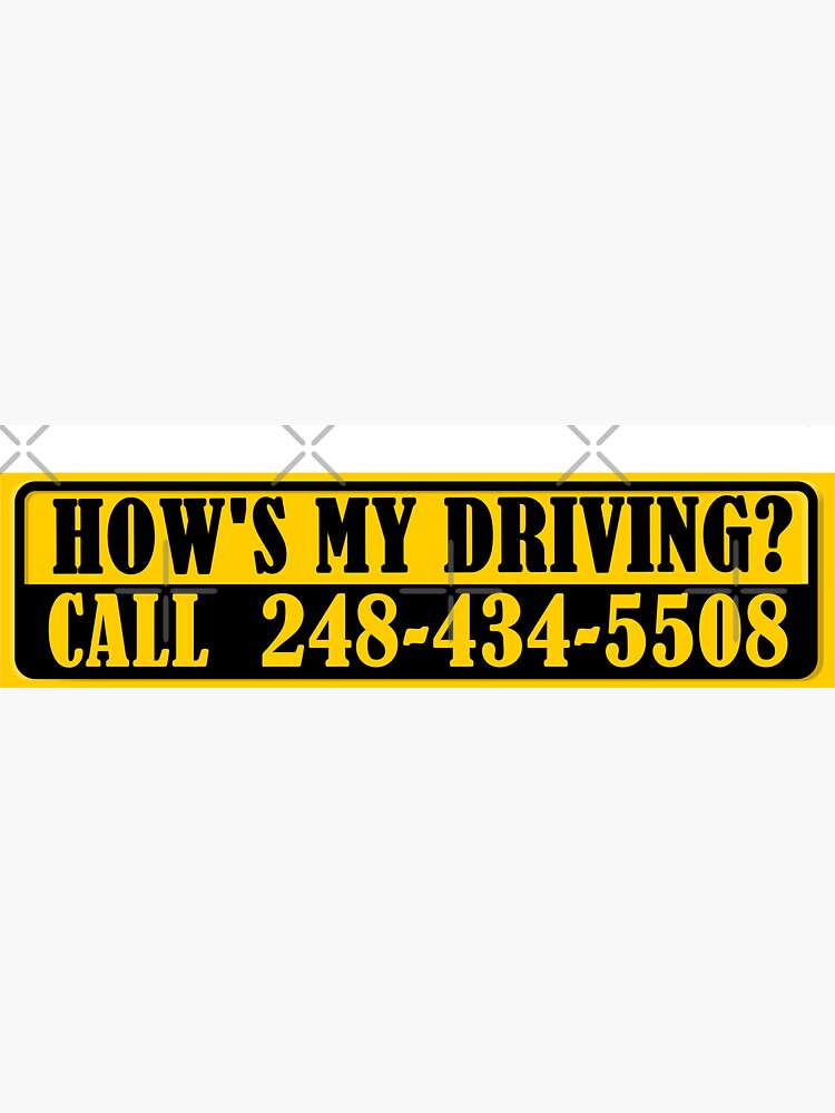 Rickroll How's My Driving Prank Call Number | Sticker