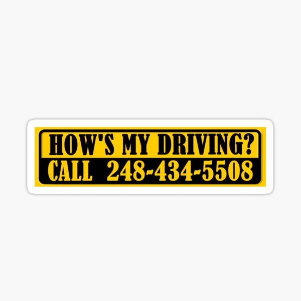 Rickroll How's My Driving Prank Call Number | Sticker