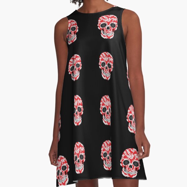 Skully - Red A-Line Dress
